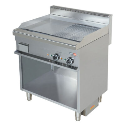 Fry top electric cu suprafata neteda/ striata cromata