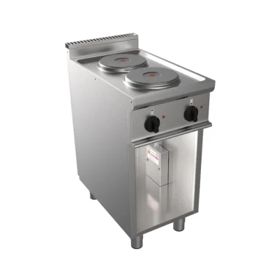 Masina de gatit electrica cu 2 plite si suport deschis, 400x700mm