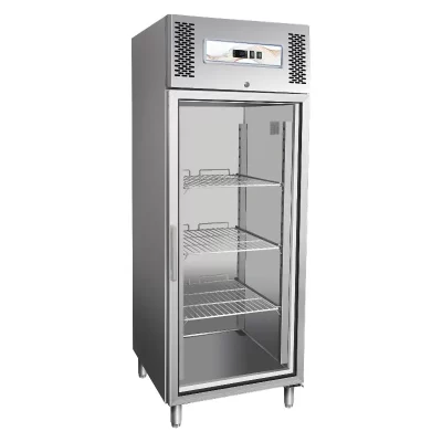 Dulap congelare din inox cu usa din sticla, 650 litri