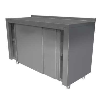 Masa de lucru tip dulap cu usi glisante si rebord, 2000x600mm