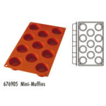 Forma pentru copt din silicon GN1/3-tipul mini-muffins 1