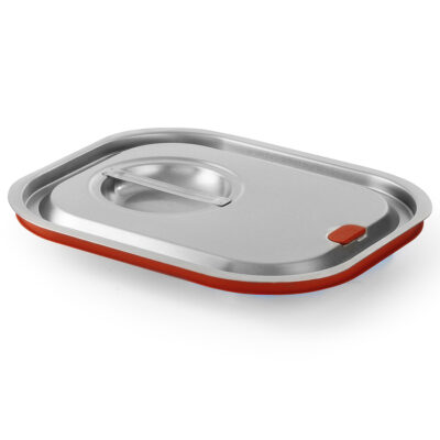 Capac inox cu margine din silicon GN1/2