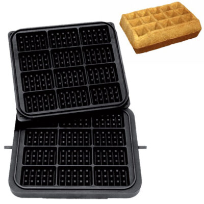 Placa aparat tarte, 12 forme waffle 98x65mm