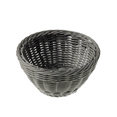 Cos rotund pentru paine Vanity gri, 180mm