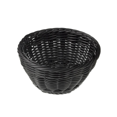 Cos rotund pentru paine Vanity negru, 180mm