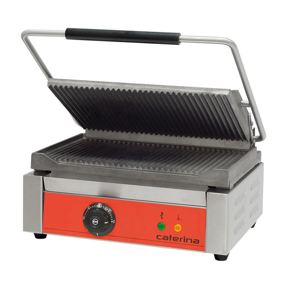 Toaster panini mediu, ambele placi striate Horeca Express