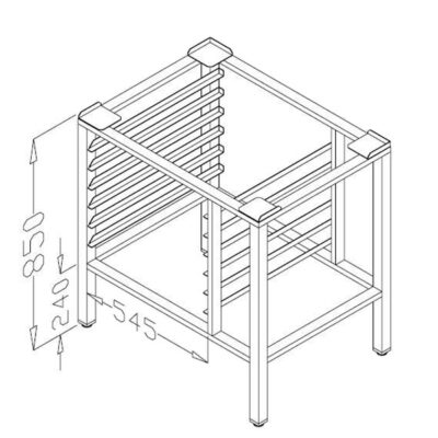 Suport cuptor 70x55cm, 6 tavi GN1/1