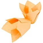 Hartie pentru copt briose, forma lalea, portocalie