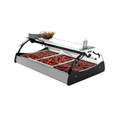 Vitrina calda orizontala tip Bain-Marie MAXI SELF, 3 cuve GN 1/1