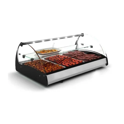 Vitrina calda orizontala tip Bain-Marie, 2 cuve GN1/1