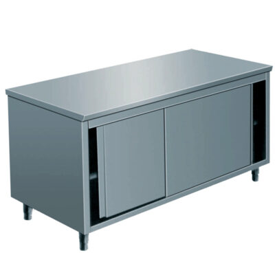 Masa de lucru tip dulap cu usi glisante, 1400x700mm