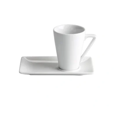 Ceasca pentru cafea cu farfurie Ming Blanco, 60ml