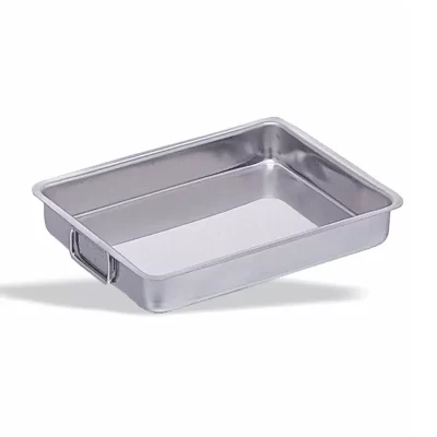 Tava pentru copt din inox cu doua manere mobile, 600x400mm