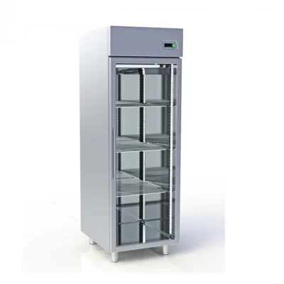 Dulap frigorific din inox cu usa din sticla, 700 litri