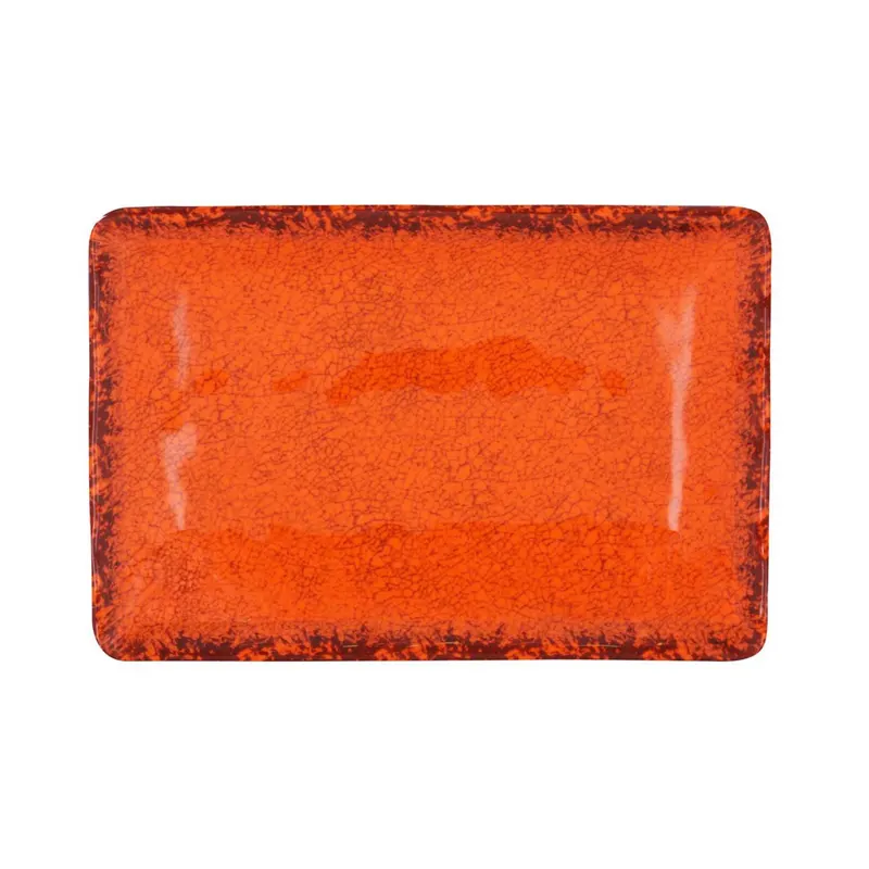 Platou rectangular din melamina, portocaliu, 30x21cm