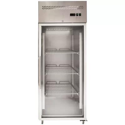 Dulap frigorific din inox cu usa din sticla, 650 litri